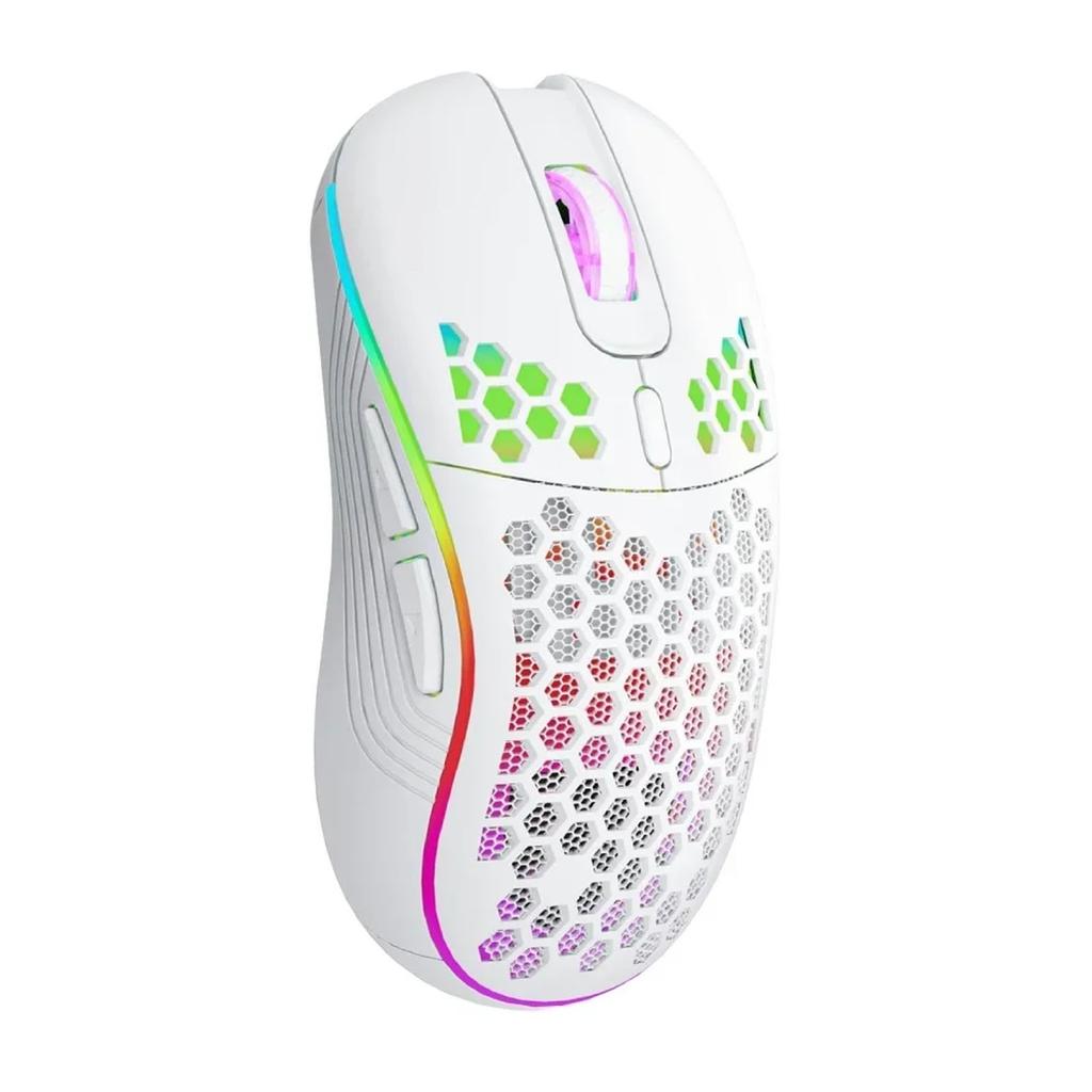 Wireless Gaming Mouse Honeycomb 2.4G USB Cordless Mouse RGB Rechargeable PC Game Mice With LED Lights