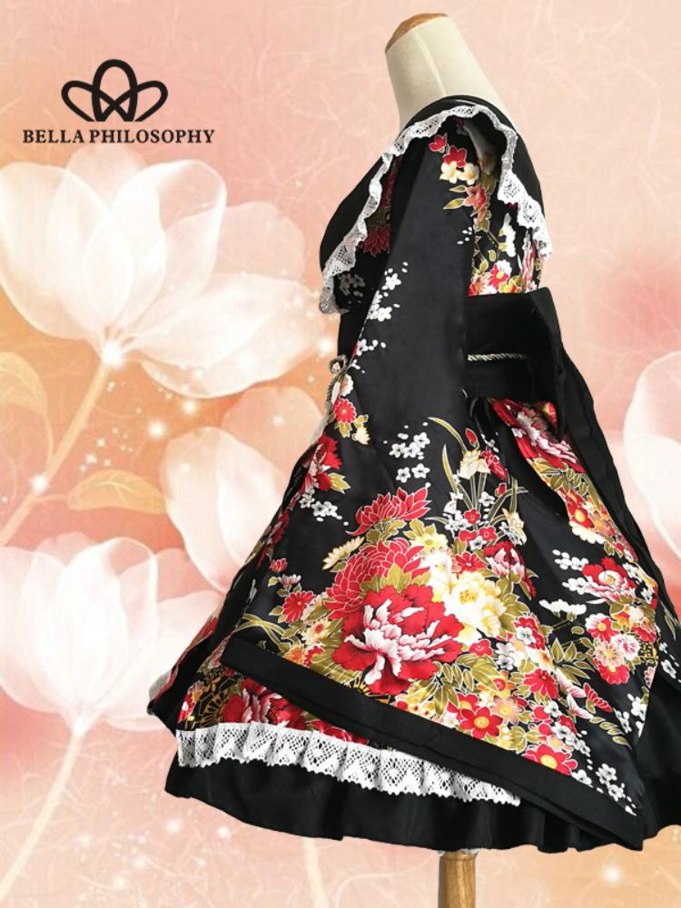 New Dress Sweet Janpan  Elegent Party Dress Costume Halloween Party Cosplay Long Sleeve Cosplay Clothing