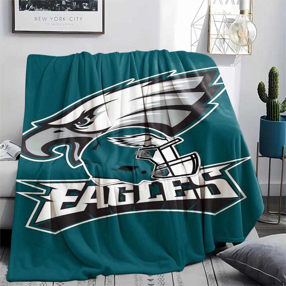 Philadelphia Eagles Printed Flannel Blanket, soft throw for bedroom sofa, washable, fan merchandise, great gift.