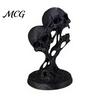 Abstract Skull Ornament Integrated Molding Process Figure, 3D Printed Double Art Ornament, Fluid Exquisite Detail Statue Statue, Dark Style Decoration