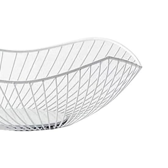 Fruit Basket Nordic Style Exquisite Workmanship Smooth Brim Wavy Wire Bread Vegetable Storage Bowls Kitchen
