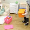 1Pcs 1:12 Dollhouse Mini Color Storage Box With Lid Model Home Decoration Dolls House Micro Scene Ornaments Decor Props