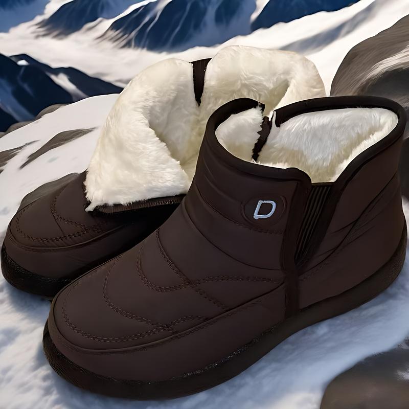 Women's Plus Size Snow Boots Cold-Resistant Winter Boots with Slip-Resistant Platform Sole Thick Cushioned Insole Winter Boots