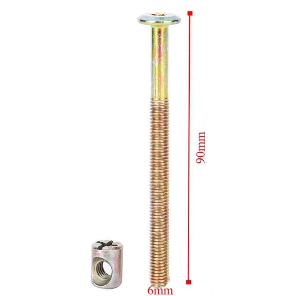 10 Pack M6 x 60mm/80mm/90mm/120mm Furniture Bolts Carbon Steel Hex Socket Head Barrel Nuts Galvanized/Zinc Plated