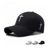 Cross Embroidered Baseball Hat Adjustable Show Face Small Duck Tongue Cap UV Protect Breathable Sunshade Hat Spring And Autumn