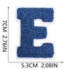 7cm White Background Royal Blue Text Embroidered Letter Patch for Bags & Decor