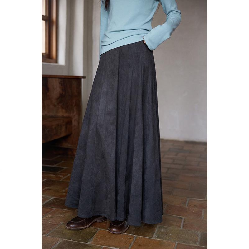 Xi Meng 2025 Осень/Зима Корейский Стиль Высококачественная Серая Юбка для Миниатюрных Женщин - Абсолютно Потрясающая и Красивая Medium серый