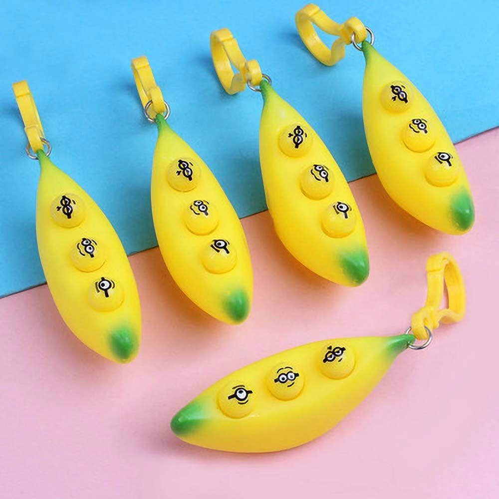 

Stress Kill Time Toy Pressure Toy Finger Games Decompression Toys Fidget Toys Banana Stress Ball жёлтый
