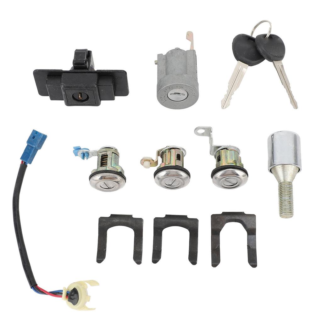 Car Full Lock Cylinder Key Set MR259111 Replacement for Mitsubishi Pajero Montero 2nd 1990 To 2004