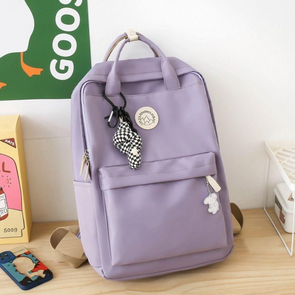 Nylon School Bag Large Capacity Laptop Book Bag Fashion Women Backpack Business Travel