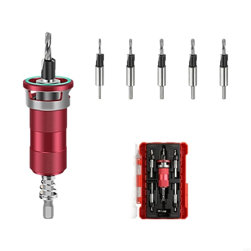Countersink Drill Bit Set Woodworking Countersink Drill Bits Adjustable Bit Depth Stop Drill Bits Countersink Screw Open