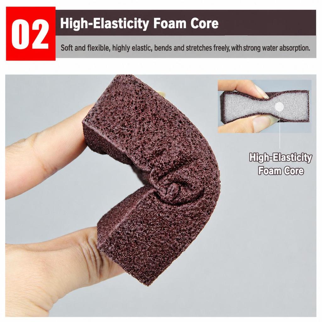 Cleaning Brush Lincoo 1/2/4/6/8Pcs Carborundum Removing Rust Cleaning Brush Descaling Clean Rub for Cooktop Pot Kitchen Sponge