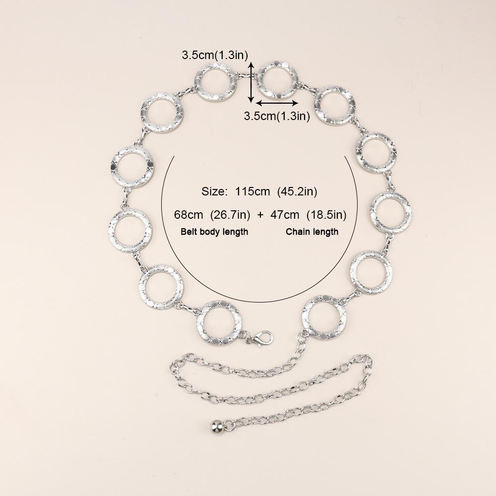 Waist Chain Women'S Premium Sense Retro Silver Summer With Skirt Gold Metal Chain Women'S Belt