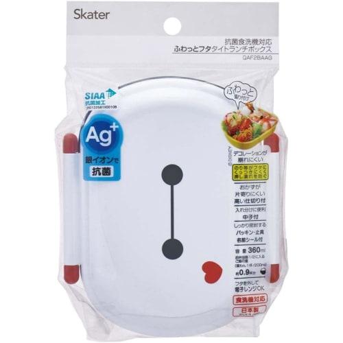 Skater Children's Lunch Box, 360ml, Antibacterial, Disney Baymax Design, Made In Japan, QAF2BAAG-A