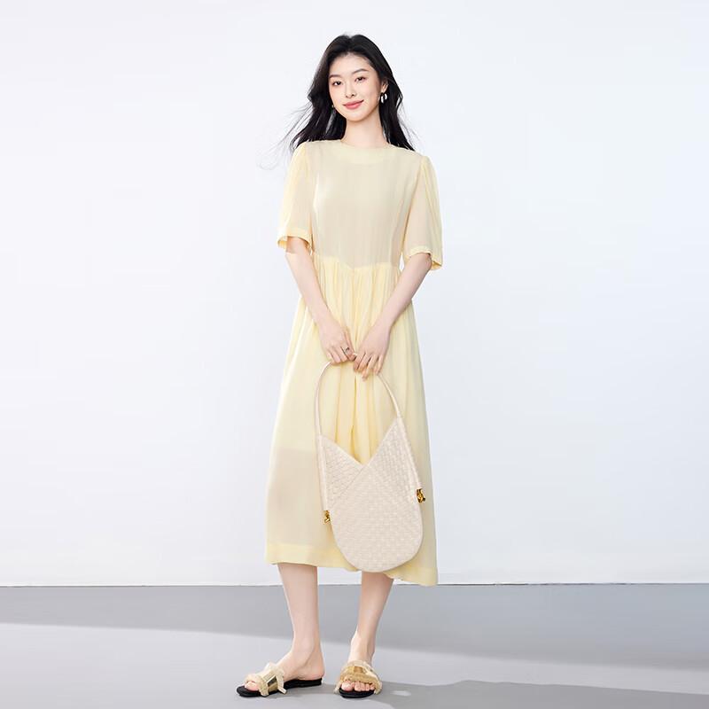 

JOY SPEAKER 2025 Summer Patchwork Mesh A-Line Dress One Size