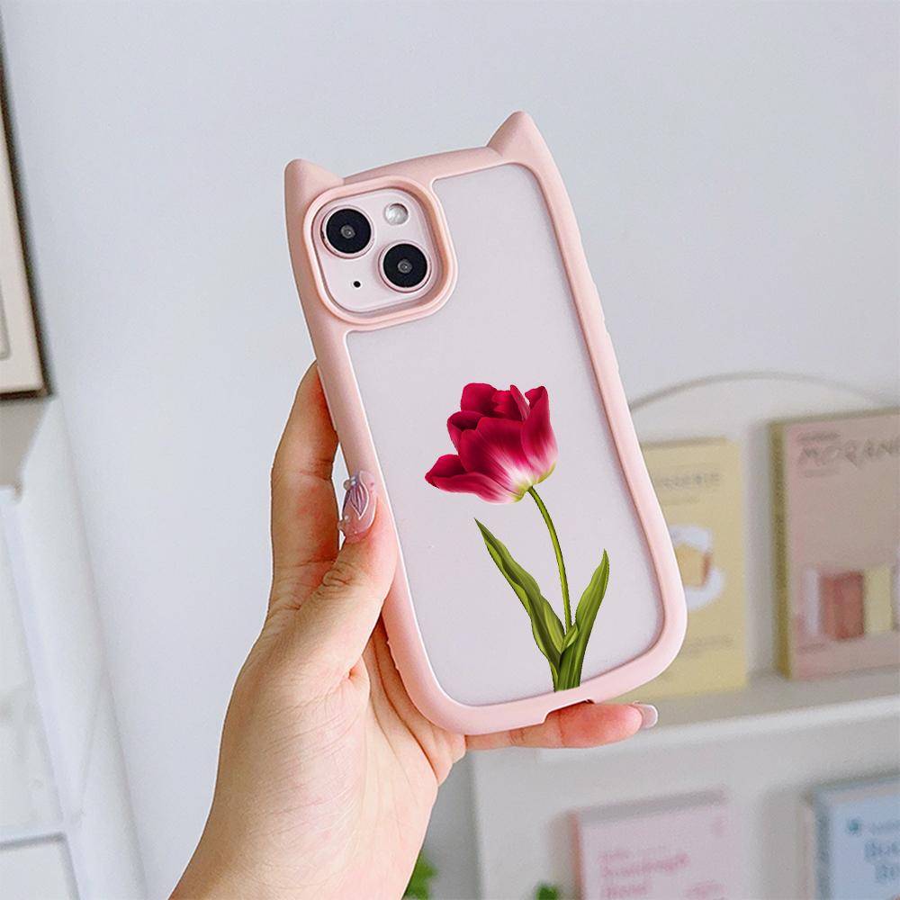 Мягкие чехлы для телефонов с кошачьими ушками для iPhone 16 15 13 12 11 Pro Max 14 Plus — фото 10