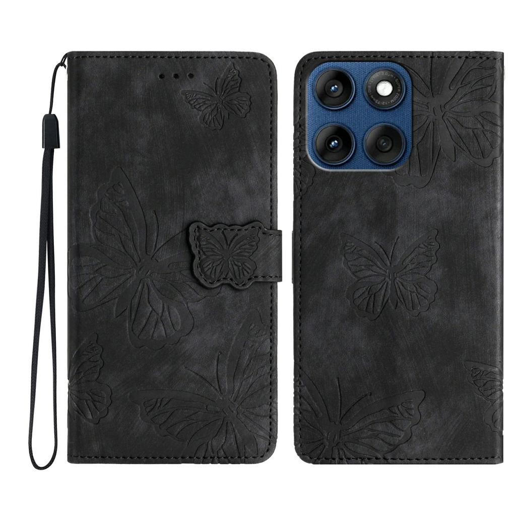 Wallet Case for Motorola Edge 60 5G/60s 5G/60 Fusion 5G Butterfly Design Flip Leather Phone Cover Skin-Touch