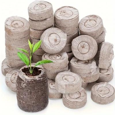 20-100PCS Compressed PlantStarter Soil Blocks Growing Medium for SeedlingGerminationCuttings Vegetable Herb FlowerSeeds Planting