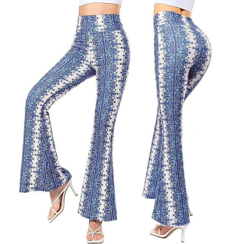 

Serpentine Knitted Elastic Waist Casual Amazon Trousers Blue 2XL