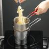 Edelstahl Fritteuse Multifunktionaler Kleiner Topf Küchenspezifisch zum Frittieren von Hähnchen und Andere Kochwerkzeuge