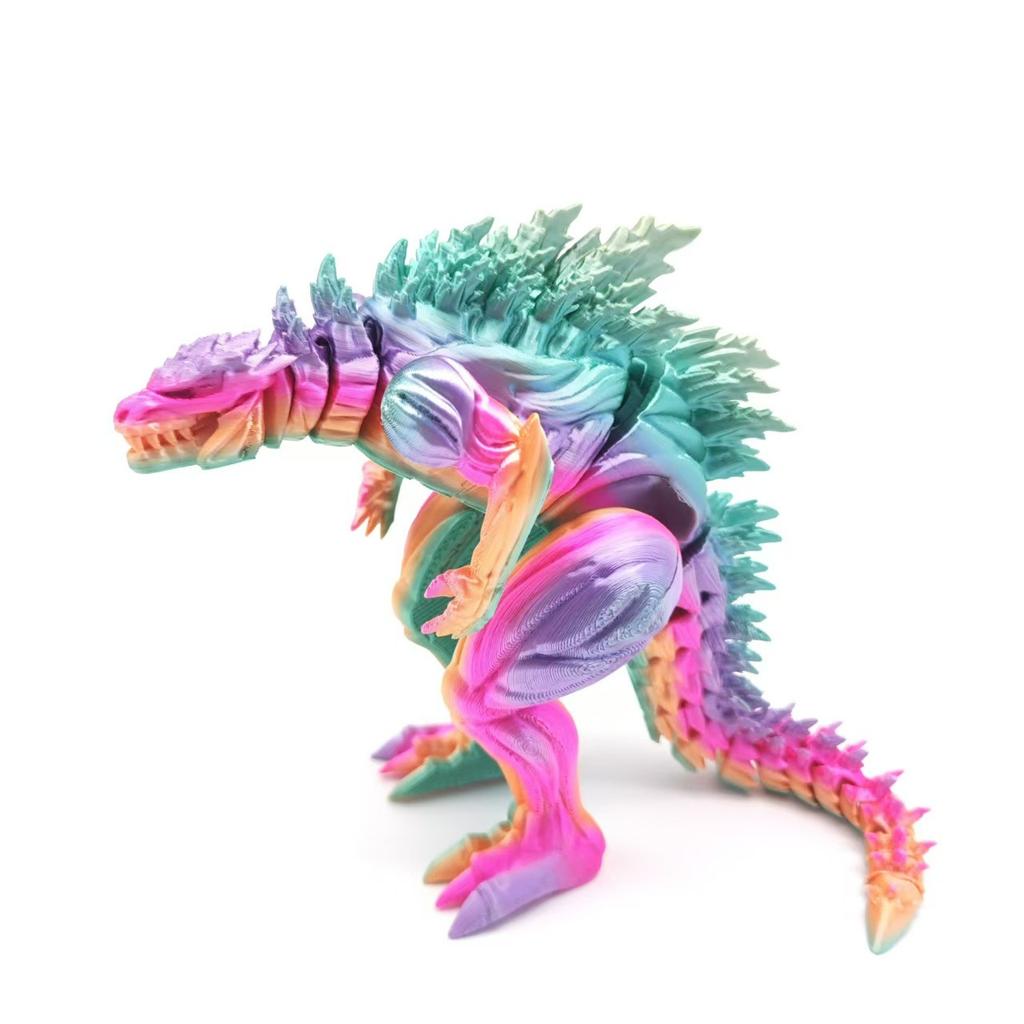 3D Printed Muscle Godzilla Dinosaur Joint Movable Creative Model Figurine for Boys As A Gift Decoration