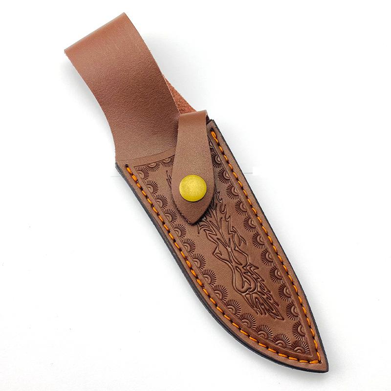 Knife Sheath Top-grain Cowhide Knife Sheath Outdoor Straight Knife Sheath Knife Case Pocket Sheath for Fixed Blade