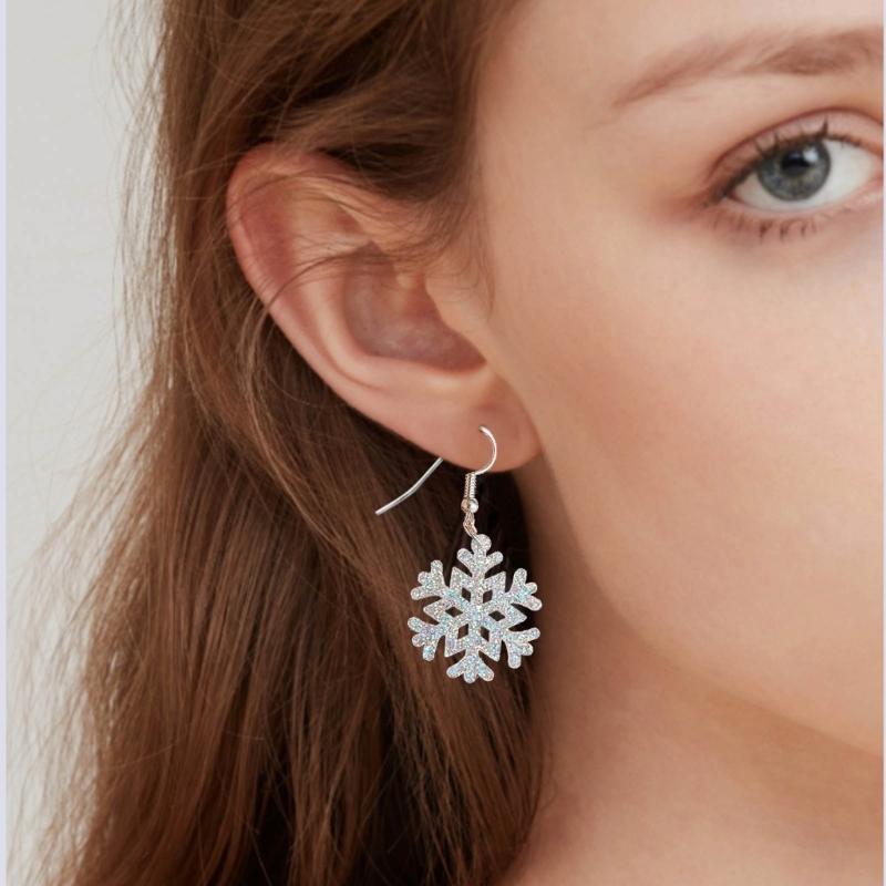 Christmas Tree Ginger Man Dangle Earrings for Women Girls Holiday Drop Earring Christmas Hat Crutch Earring Jewelry Gift