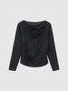 YJACK W_More Tension Drape Long Sleeve Jersey Blouse (120Gsm) Ljt2101L