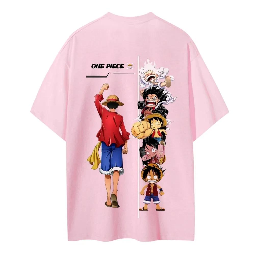 Unisex Anime One Piece Printed T Shirts Unisex Graphic Tee Women Short Sleeved Tee Y2k Clothes Cotton Tops Summer