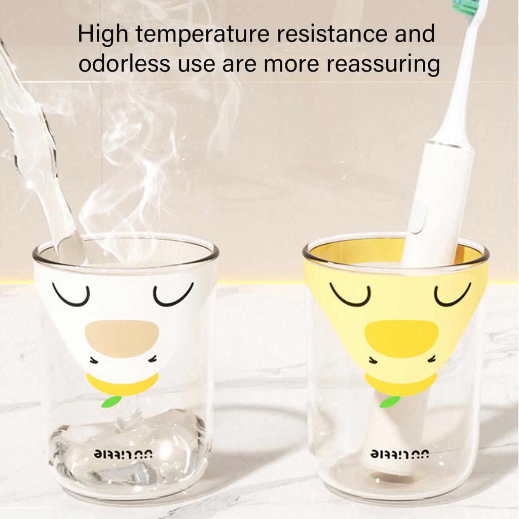 Upgrades Wall Mounted Toothbrush & Cup Holder for Kids Easy Install Multiple Use Bathroom Organizes Toothbrush Cup Stand