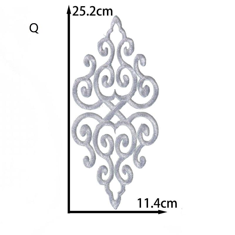 Gold Silver Floral Embroidery Cloth Patches Versatile Use DIY Craft Accessories for Stage Costume Home Textile Decor
