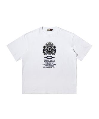 Lujeoseukeulleob Varsity Logo Short Sleeve T-Shirt White