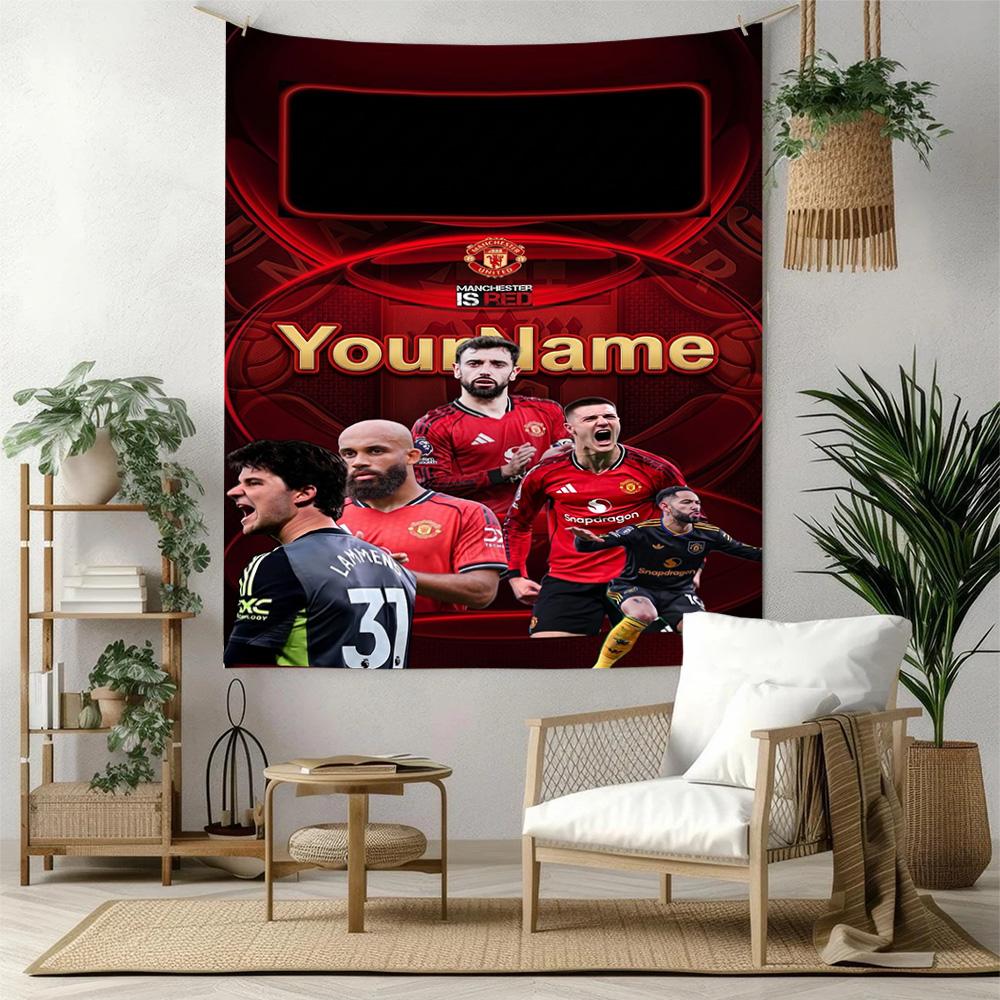 Manchester Custom Your Name Wall Decor Tapestry Art For Pet Memorial Birthdaywedding Party Backdrop Family Gift