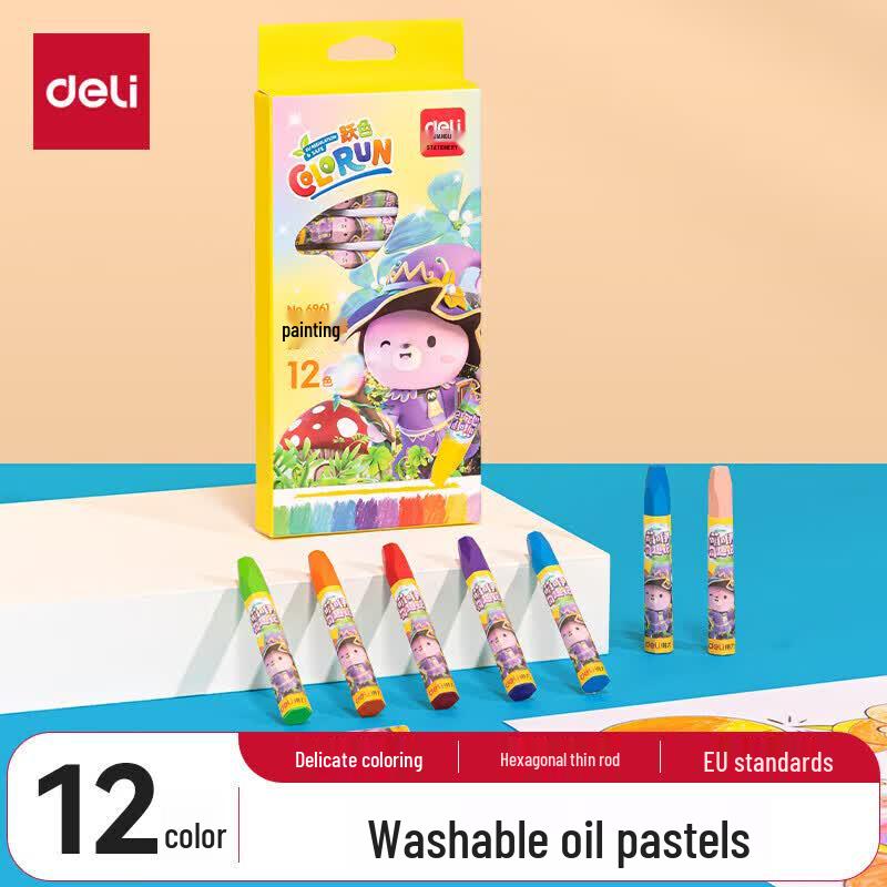 Deli 12-Color Silky Oil Pastels