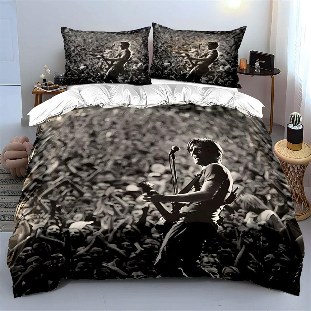 Rock Concert Guitarist Art Bedding Duvet Cover Set Duvet Cover Pillowcases (1*Duvet Cover 2*Pillowcases, without duvet insert)