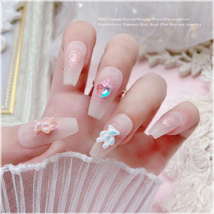 Resin Gummy Bear Nail Charms Bead for DIY Jewelry Accessories Bear Nail Charms