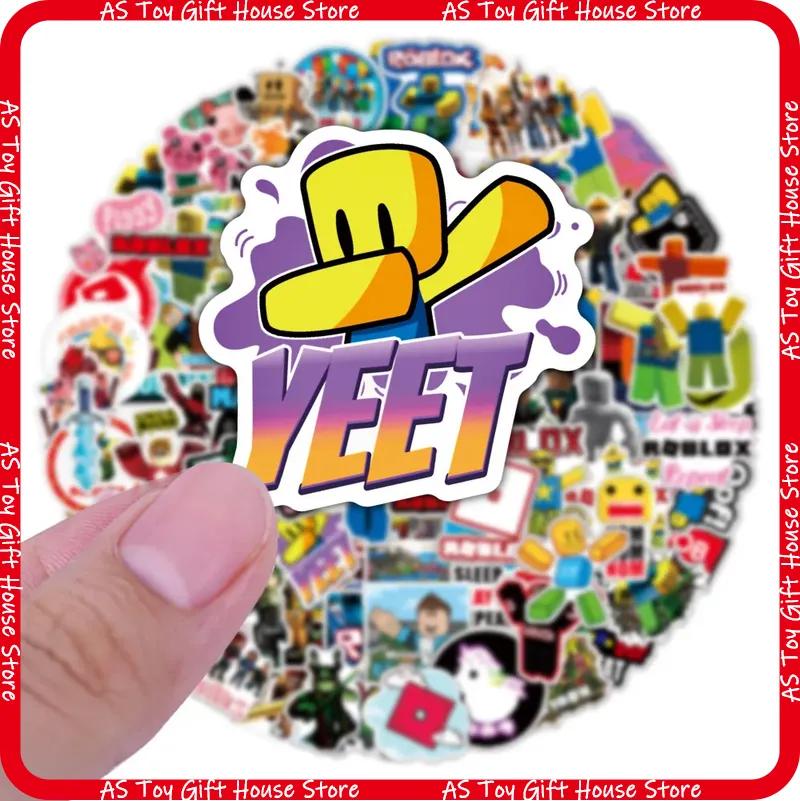 100 Pcs Roblox Stickers Self Adhesive Waterproof Vinyl Decals For Laptop Luggage Notebook Game Fans Creative Stickers Toys Gift
