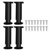 4Pcs Adjustable Furniture Legs,Heavy Duty,12cm-19cm Sturdy Metal Replacement Bed Support Leg for