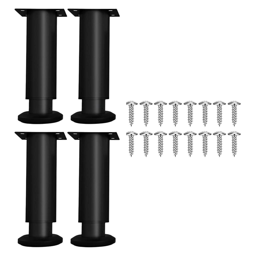 4Pcs Adjustable Furniture Legs,Heavy Duty,12cm-19cm Sturdy Metal Replacement Bed Support Leg for