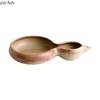 Gourd Shaped Ceramic Dining Plate Dry Ice Tray Hotel Tableware Sashimi Plates Serving Plate Dessert Bowl Fruit Plates Salad Bowl