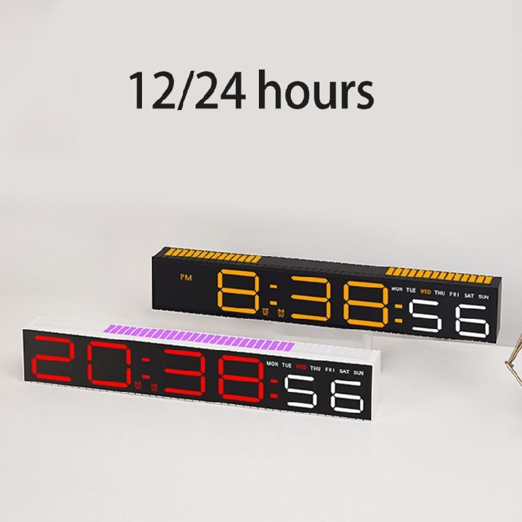 Elegant Bedside Clock With Large Led Screen Date Time 12/24 Display For Students Bedroom or Study
