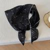 French Korean Neckerchief Bow Headband Turban Sweet Style Polka Dot Triangle Headscarf  Sunscreen