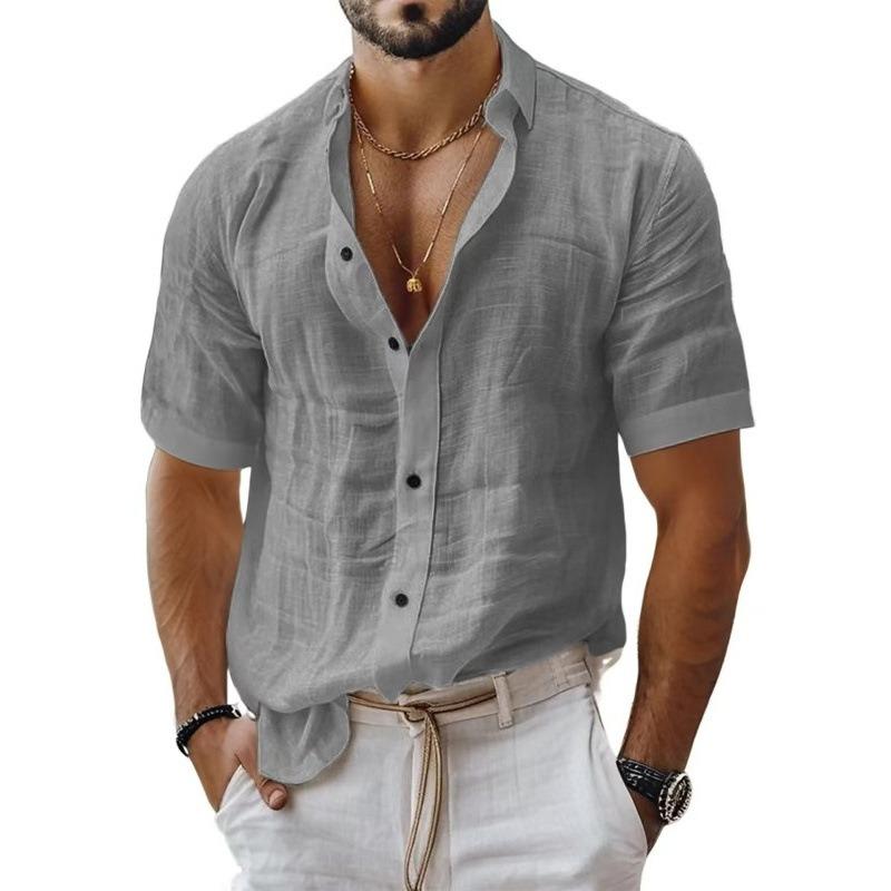 DICIFY Men's Fashion Short Sleeve POLO Neck Casual Blouses & Shirts