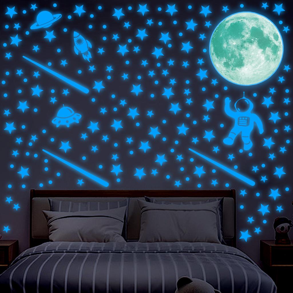 Creative Star Space Astronaut Luminous Bedroom Living Room Wall Decoration Stickers