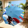 Blue Smurfs Print Automatic Open Close Umbrella, Portable Foldable Umbrella, for Outdoor Commute Camping Trip, Ideal Birthday Gift