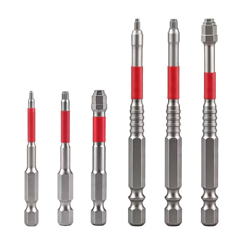 3/6Pcs Strong Magnetic Screwdriver Set 65/100mm Length 6.35mm Hex Shank Electric Screwdriver Bits 1.5mm To 6mm Screwdriver Bit