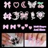 Manicure Accessories 3D Fingernail Rhinestones Glass Crystal Cherry Nail Glitter Jewelry Mixed Shape Bear