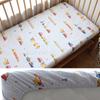 Baby Crib Fitted Sheet For Newborn Soft Cotton Bed Cot Mattress Cover With Rubber 130x70cm