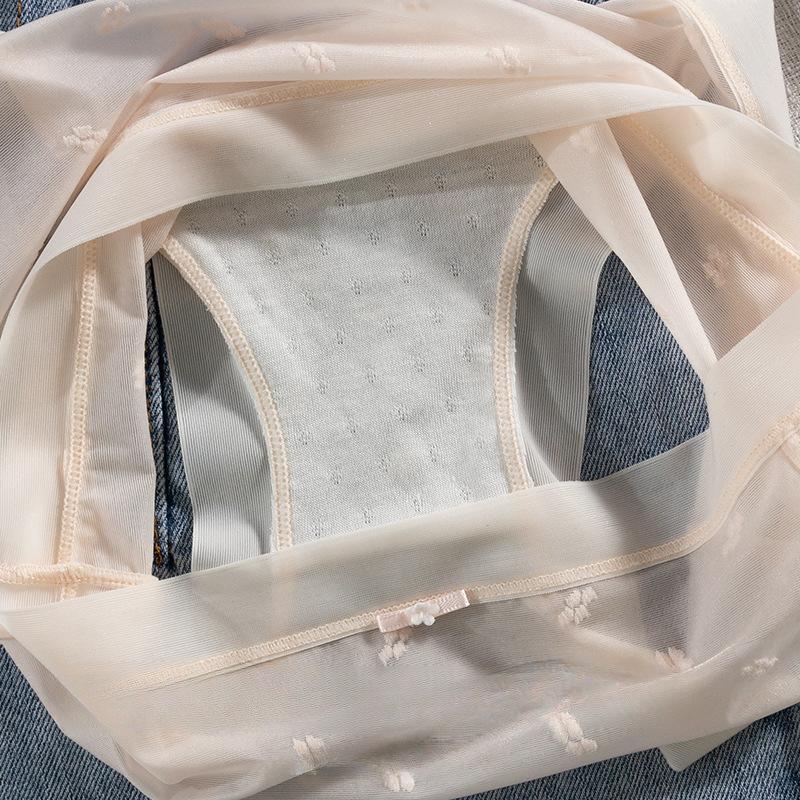 Summer Ice Silk Panties Women's Underwear Antibacterial Crotch Lace Traceless Breathable Quick Drying Sexy Panty