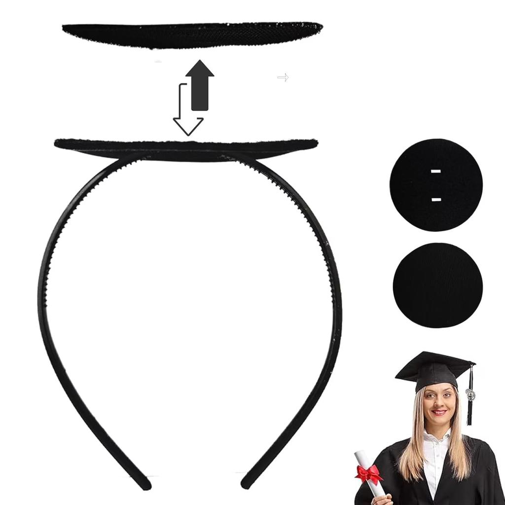 Graduation Retention Headband: Fastener For Securing The